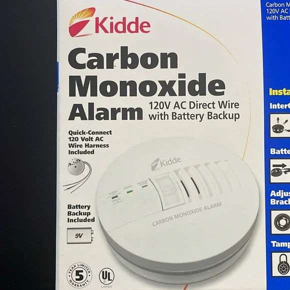 NIB Kidde Carbon Monoxide Alarm 12V AC Direct Wire with Battery Backup Unopened - Picture 9 of 9